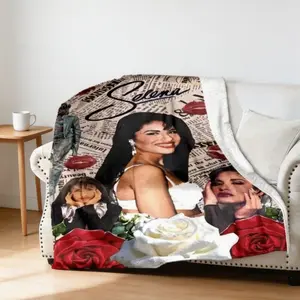 Selena Quintanilla Vintage Flannel Blanket, Soft Warm Plush Throw for Sofa Bed Travel, Cozy Gift Blanket for Adults & Kids