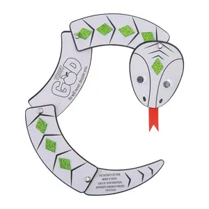 Color Your Own Adam & Eve Jointed Snake Craft Kit - Makes 12