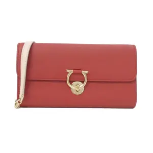 Pre-owned SALVATORE FERRAGAMO Calfskin Small Leather Goods Calf Chain Wallet