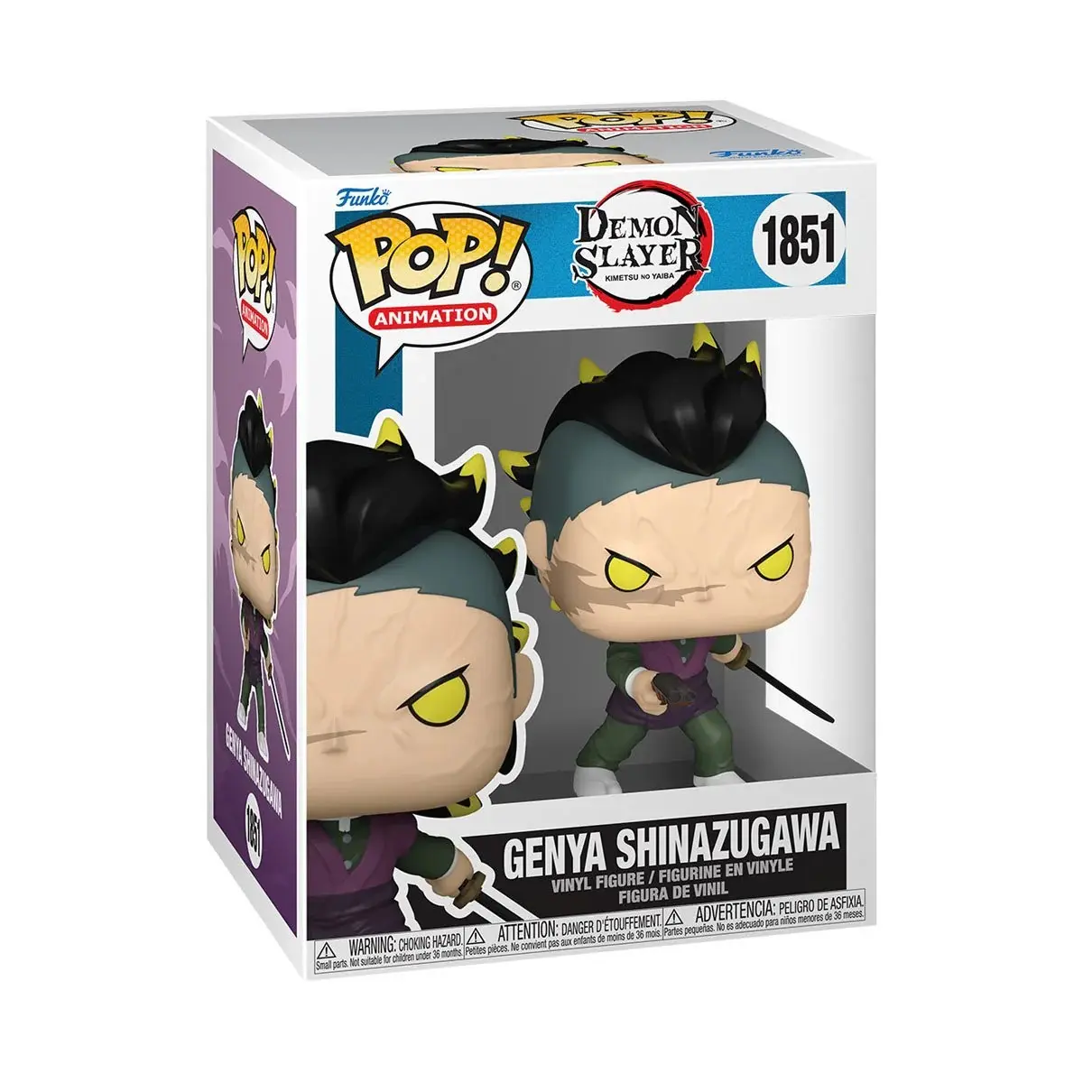 Funko Animation Demon Slayer Genya Shinazugawa 1851 Genya Demonic Form Vinyl Figure - Collectible Display Toy for Fans of the Demon Slayer Series, Figures Anime, Detailed Design, Dynamic Pose, Durable Smooth Finish