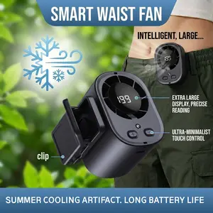 Portable Waist Fan with Belt Clip, USB Rechargeable, Hanging Rope, USB Powered Fan, Rechargeable Multifunction Fan, Perfect for Travel, Home, Office, Ideal Gift for Family and Friends, Portable Fans