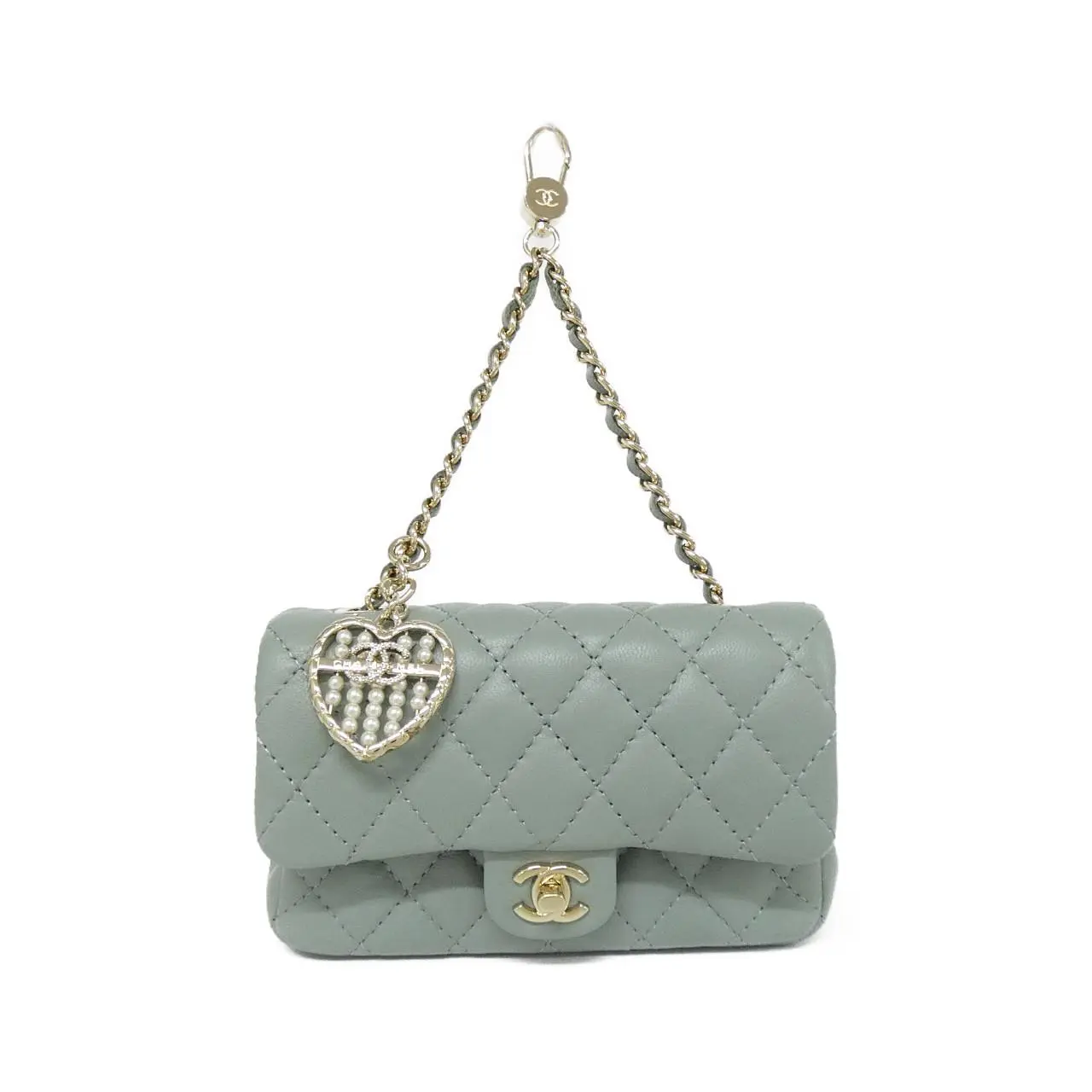Pre-owned CHANEL Lambskin Small Leather Goods Bag Charm