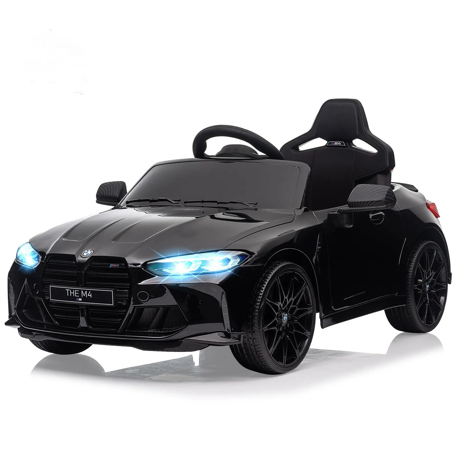 Garvee 12V Kids Ride On Toy Car,Electric Kids Ride-On Car Powered Vehicle Car for Boys and Girls, W/USB, Mp3,Bluetooth,Led Light,Parents Remote Control,3 Speeds,for Boys and Girls-Black