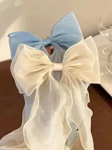 Cute Large Bow Decor Hair Clip (2pcs), Fashionable Hair Accessories for Women & Girls, Minimalist Headwear Suitable for Thick Hair for Party and Daily Life