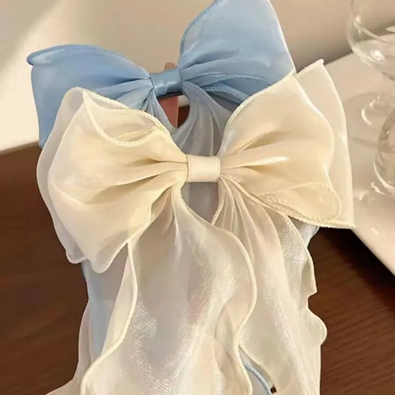 Cute Large Bow Decor Hair Clip (2pcs), Fashionable Hair Accessories for Women & Girls, Minimalist Headwear Suitable for Thick Hair for Party and Daily Life