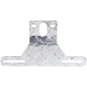 Aluminum Trailer License Plate Light Bracket, Vehicle Heavy-Duty Bracket Holder with Light Mount Hole, Metal Car Tag Frame Plate Holder, Universal for Trucks Trailers Cars Boats (Silver)