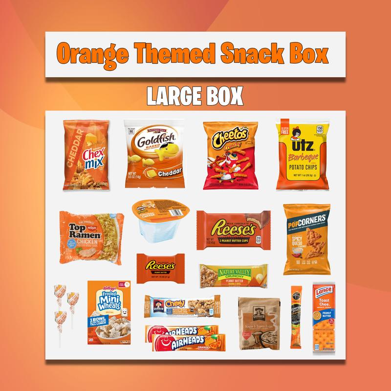 Orange Snack Box & Snack Gift Basket | Orange Party Gift Idea with American Snacks - Orange Candy Care Package | Birthday Gift Basket Idea Multipack snack  tok