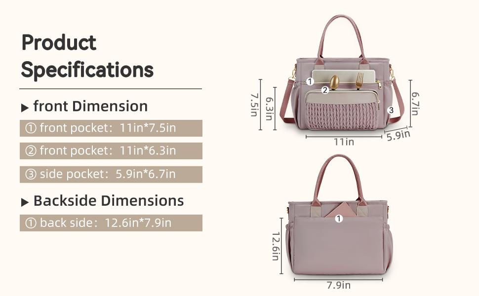 HSHRISH Insulated & Leak - Proof Lunch Bag For Women - Ideal for Work, Picnics