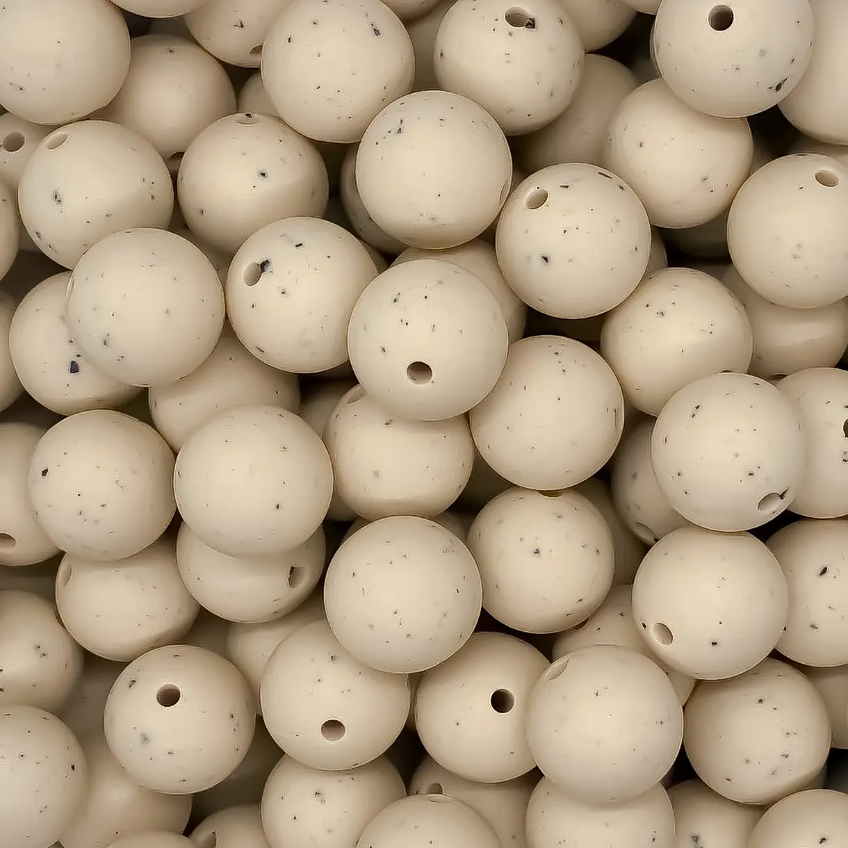 Speckled Navajo White Silicone Beads