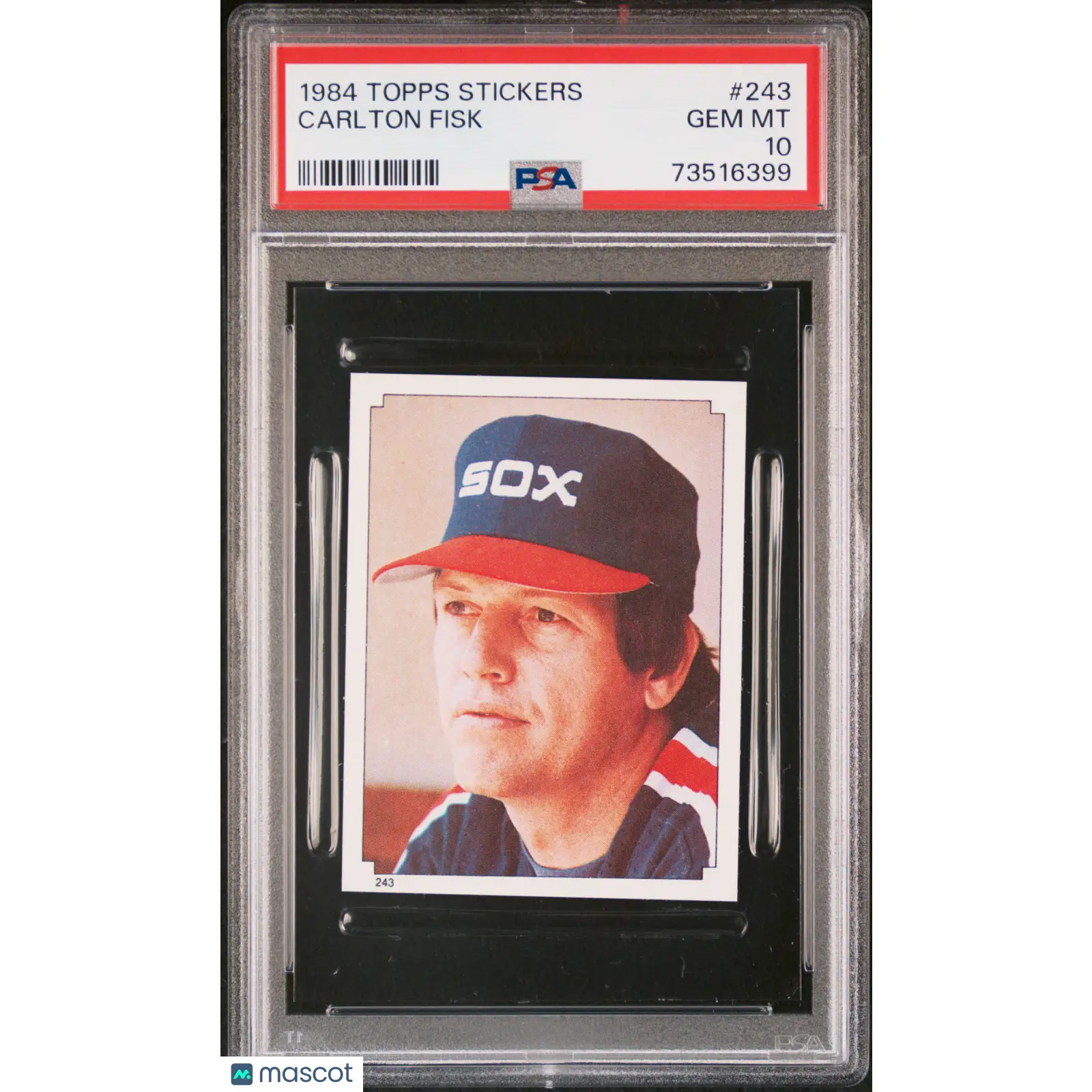 Carlton Fisk PSA 1984 Topps Stickers Baseball #243 10 73516399