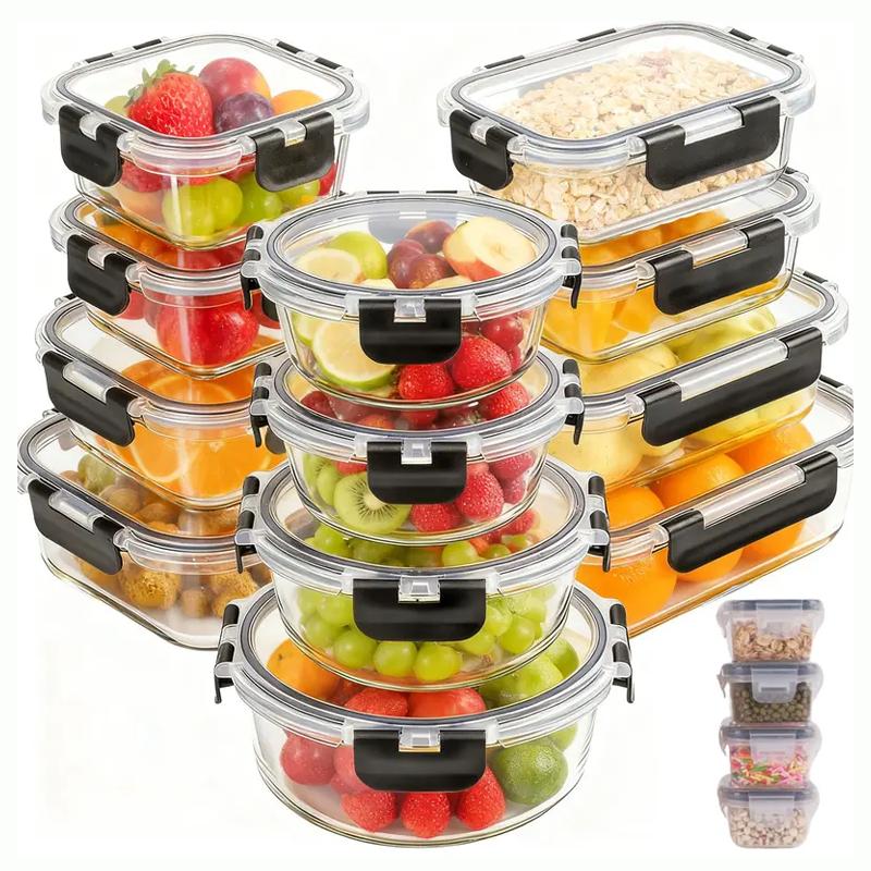 18-Pack Multi-Size Glass Food Storage Containers, 6 Sizes Square&Rectangle, Airtight Leakproof, Oven/Microwave/Freezer Safe (BPA-Free) 18-Pack Multi-Size Glass Food Storage Containers, 6 Sizes Square&Rectangle, Airtight Leakproof, Oven/Microwave/Freezer Safe (BPA-Free)