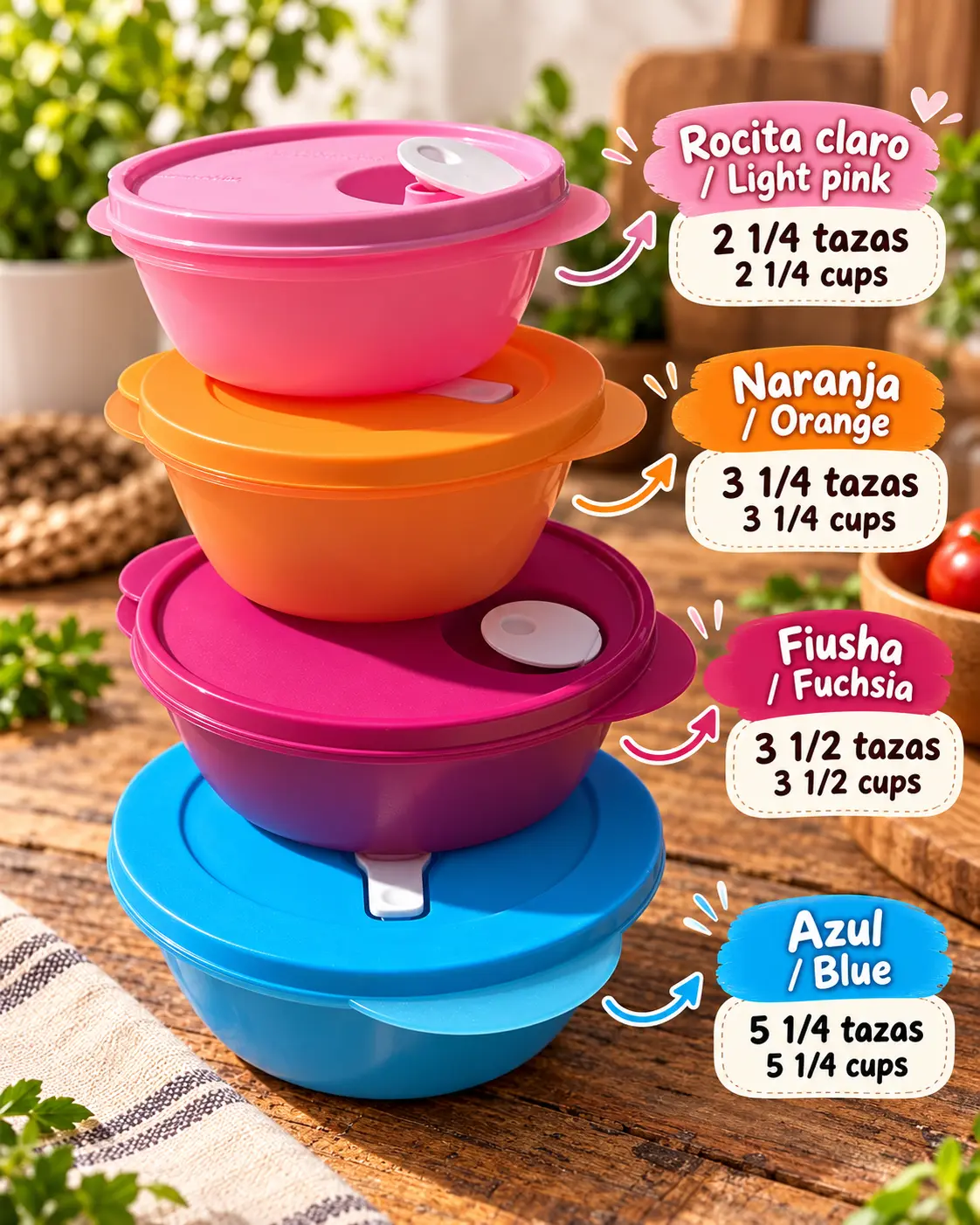 Colorful Round Food Storage Bowls with Vented Lids – Multiple Sizes