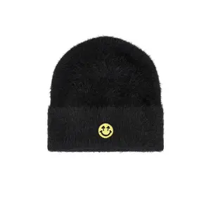 Happy Caps Furry Beanie in Black Unisex