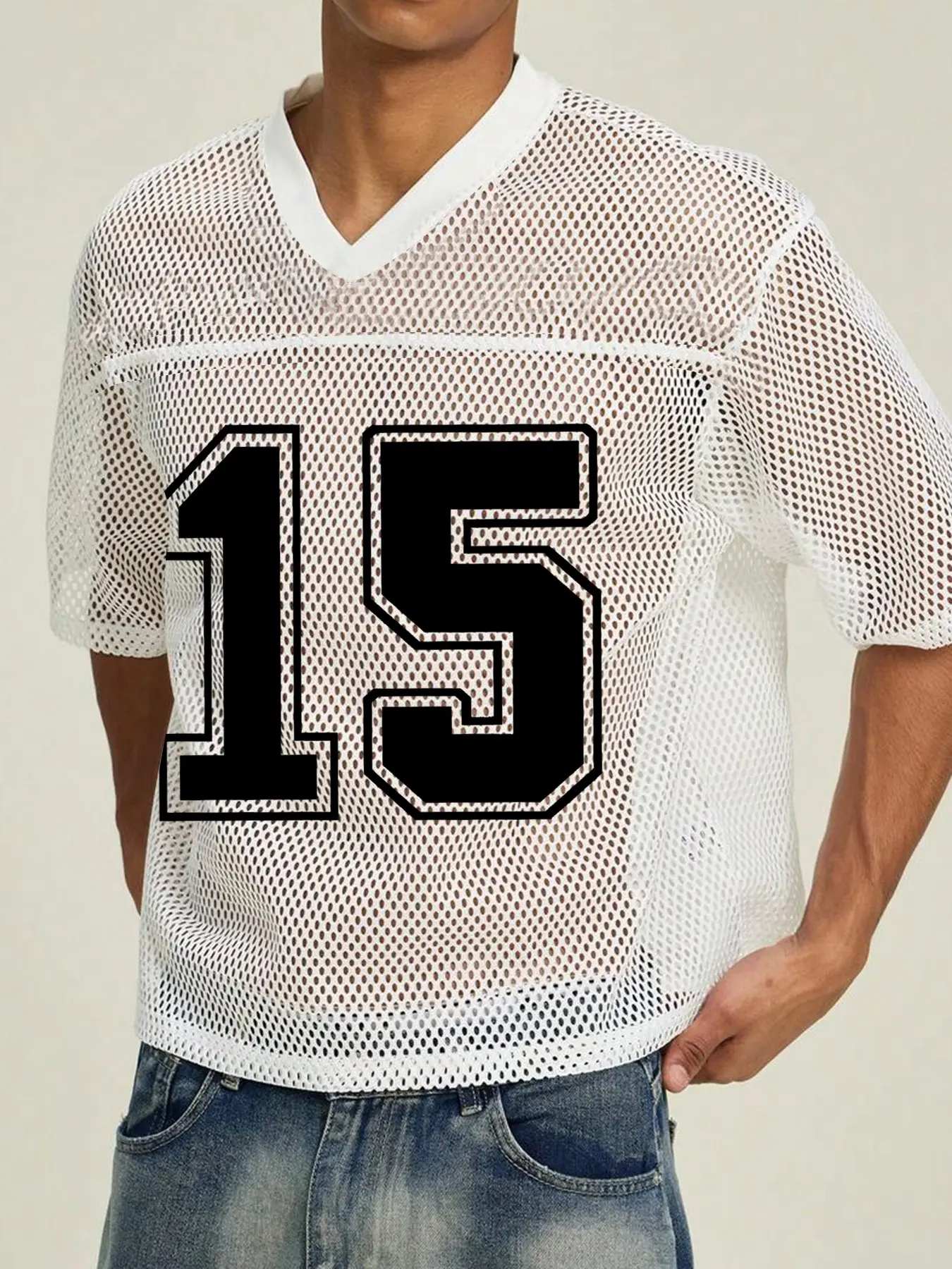 Men's Summer Digital Sport V-Neck Short Sleeve Sport Tee, Lightweight Breathable Fabric, Color Contrast Design, Moisture-Wicking Details for Daily Active Wear, Breathable Sports Top, Breathable Athletic Top