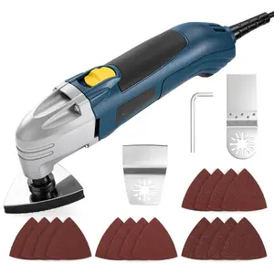 Multi Tool , 1.6A/200W Electric Oscillating Tool Kit Corded, 6 Variable Speeds, 3? Oscillating Angle Oscillating  for , Scraping, Sanding