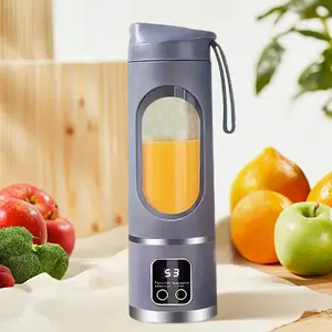 Portable Digital Display Blender&Juicer Wireless Rechargeable Fruit Vegetable Blender Mini Electric Juice Maker For Home Outdoor Travel