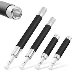 Drill Bit Holder 3.1/4.7/5.5’’, Drill Bit Extension 4 Pcs, Magnetic Bit Holder 1/4’’ Hex, Drill Extension Bit Holder Carbon Steel with Telescopic Sleeve for Screwdriver Bit Nut Socket