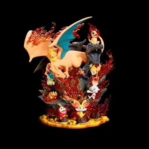 Cute Anime Pokemon Charmander Charmeleon Charizard PVC Action Figure Game Statue Collectible Model Kids Toys Doll Gifts