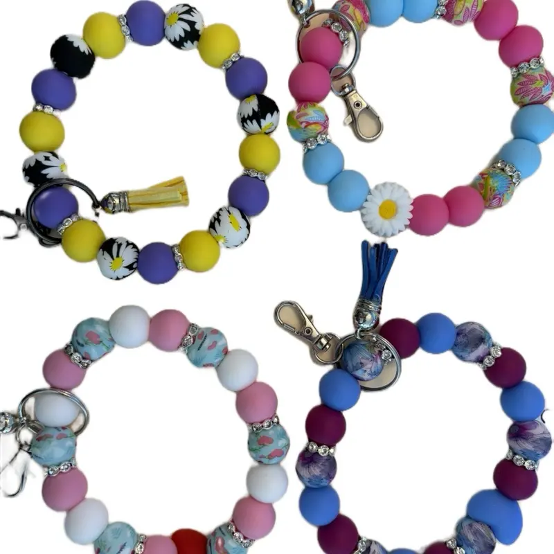 Wristlets - Customizable Silicone Wristbands with Various Designs, Round Shape, 50 Design Options Available