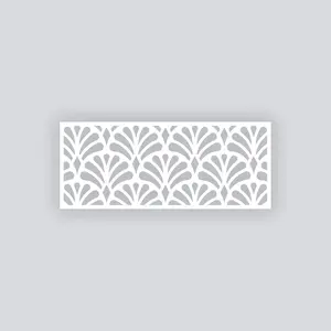 Deco Fans Rectangle Clay Face Stencil