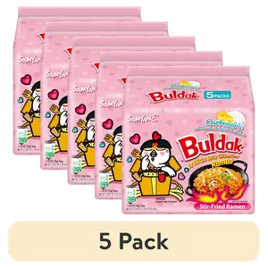 (5 pack) Samyang Spicy Chicken Noodle Carbonara Flavor Ramen, 4.58 oz, 5 Pack