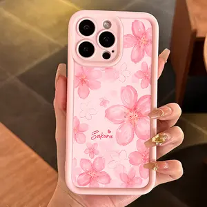 One Pink Floral Pattern Phone Case, Shockproof and Drop-Resistant Protective Cover, Full Coverage Pink TPU Case Suitable for a variety of iPhone models, from Iphone 17 series to Iphone 11 series, and Iphone x series