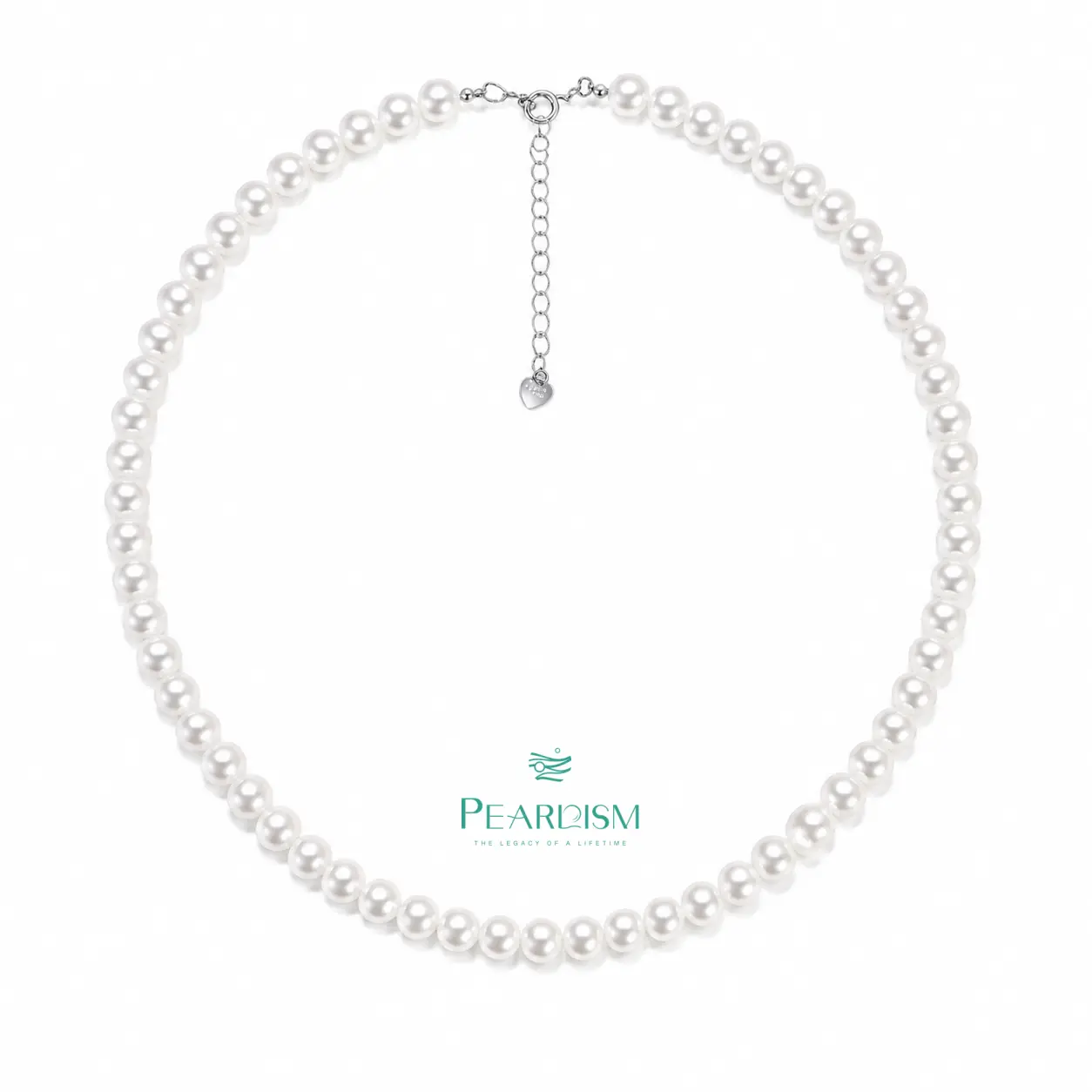 PEARLISM  White AK Color Pearl Full String Necklace Princess Necklace | 5-6 mm Full-String Adjustable -AFAN027