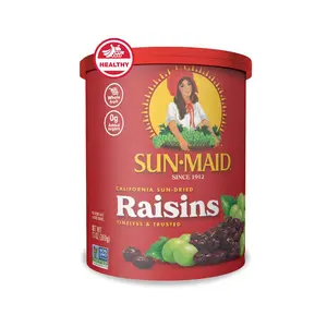 California Sun-Dried Raisins - 13 oz Resealable Canister - Dried Fruit for Healthy Snacks, School Lunches, and Natural Sweeteners