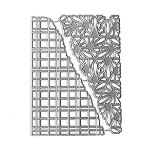 Cut Corner Flower Frame Stamp for DIY Album Decoration, Metal Cutting Mold Template for Handmade Crafts, Creative Project Embossing Tool