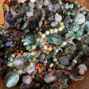 Crystal Confetti, Raw Fluorite, Bracelets, Labradorite Chips, Palms, Hearts, Mushroom, smoky quartz, lepidolite