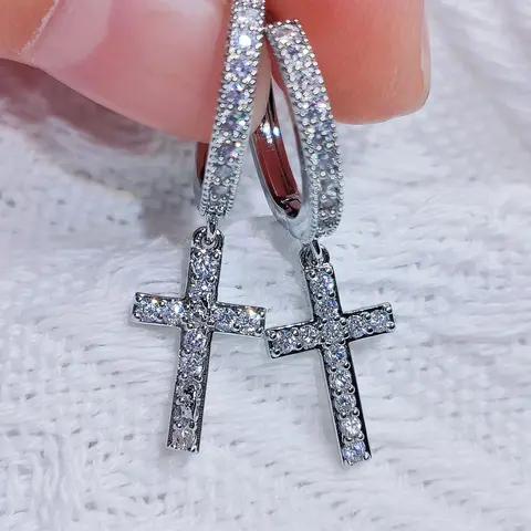 Criss Cross Design Dangle Earrings, Fashionable Earrings, Artificial Zircon CZ Bling Decor Drop Earrings Statement Earrings for Women & Men, Versatile Earrings Trendy Jewelry Casual Fashion Jewelry Fashion Accessories for Party, Daily Clothing Decor