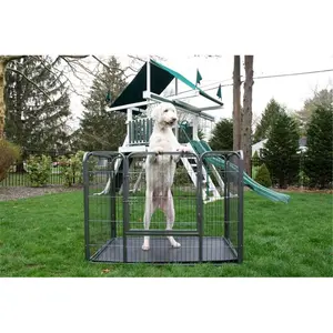 Iconic Pet 28 in. Heavy-Duty Rectangle Tube Pen, Comfortable Dog & Cat Training Kennel Crate with Detachable Design, Easy-Access Door & Easy-to-Set-Up Feature