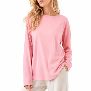 Imily Bela Womens Oversized Casual Crewneck Long Sleeve Tops Comfy Basic T-Shirts Loose Tunic Tee Shirts Blouse