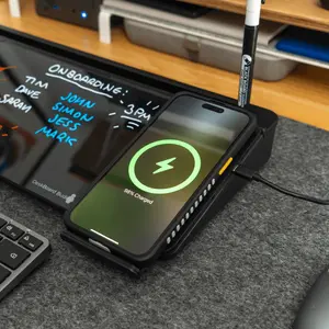 Deskboard Buddy Desk Organizer - Desk Stand, Calculator, Wireless Charging Pad, Dry Erase Board, Storage Compartment for Office Stationery Organization