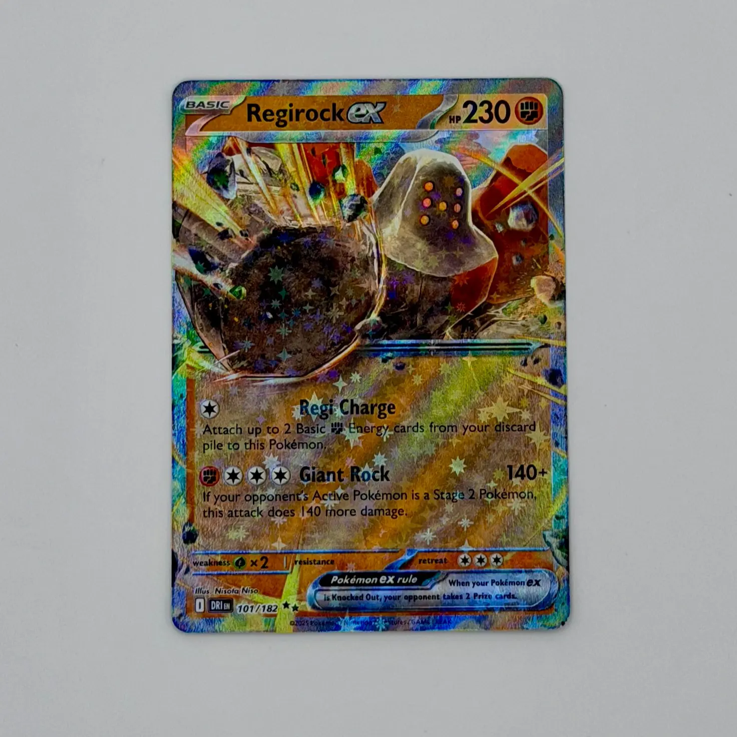 Regirock ex 101/182 SV10: Destined Rivals