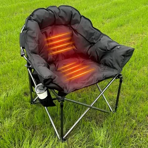 Black - Heated Camping Chair