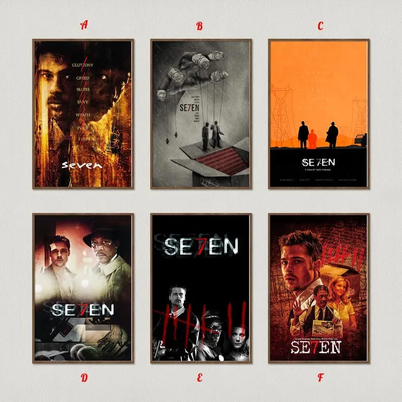 Se7en Movie Movie Poster, Wall Art Prints, Art Poster, Canvas Material Gift, Keepsake, Home Decor, Live Room Wall Art