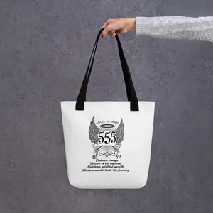 Angelic Collection/Angelic - Tote Bag/Angel Number 555 Message and Graphics