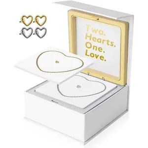 Permanent Couples Bracelet Kit - Locking Heart Clasp DIY Bracelet Set for Couples, , and Family -   for Anniversary, Valentine's Day, Birthday - His & Hers Matching Bracelets