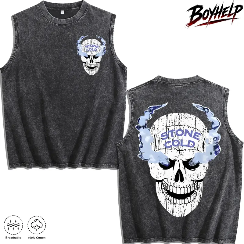 STONE COLD STEVE AUSTIN Vintage Washed Tank Top, Wrestling Tee, Washed Tank Top, Wrestling Gift, Sports Washed Tank Top, Workout Washed Tank Top, Gift for Him Gift for Her Fathers Day Gift Ideas Tiktok Shop