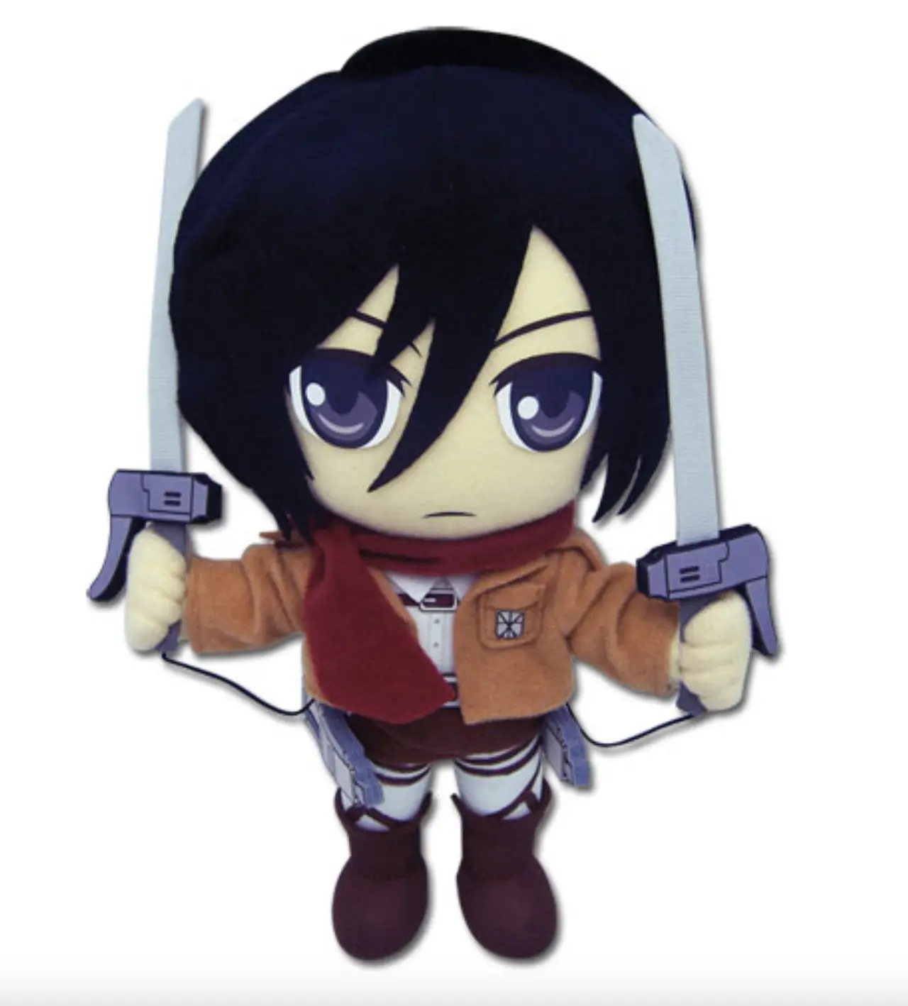 Attack on Titan 9" Inch Mikasa Ackerman Anime Plush Pillow Stuffed Cushion Doll Soft Figure Manga Character Hanger