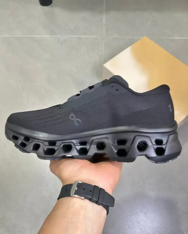 Versatile Solid Black Hollow Sports Shoes Sturdy Outsole Offer Stable Support For Long Walks Outdoor Fitness