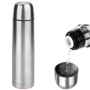 Leberna Vacuum Flask with opening lid, 1 liter, 34 oz volume to keep drink hot or cold for 8 hours