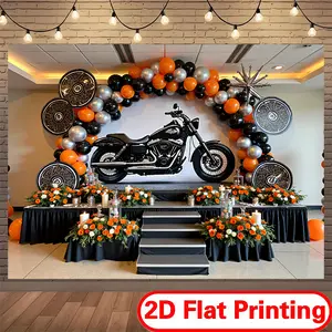 Soft Polyester Photo Booth Backdrop Banner - Party Decorations Banners, Multiple Sizes, Soft Texture, Festive Supplies for Anniversary, Outdoor Events