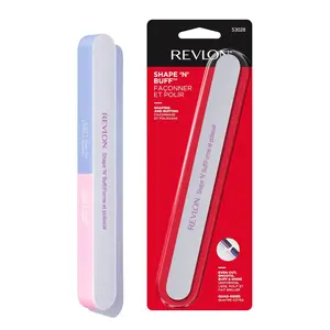 Revlon Shape 'N' Buff Nail Buffer Block, All-In-One Manicure Tool for Shaping & Shining Natural Fingernails, 1 Count REVLON