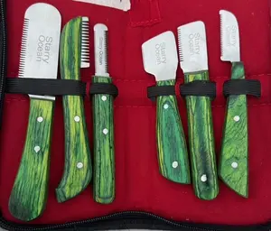 6 Pieces Pet Grooming Stripping Knives Grooming Comb Knife Dog & Cat Horse