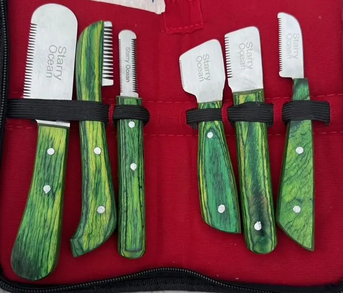 6 Pieces Pet Grooming Stripping Knives Grooming Comb Knife Dog & Cat Horse