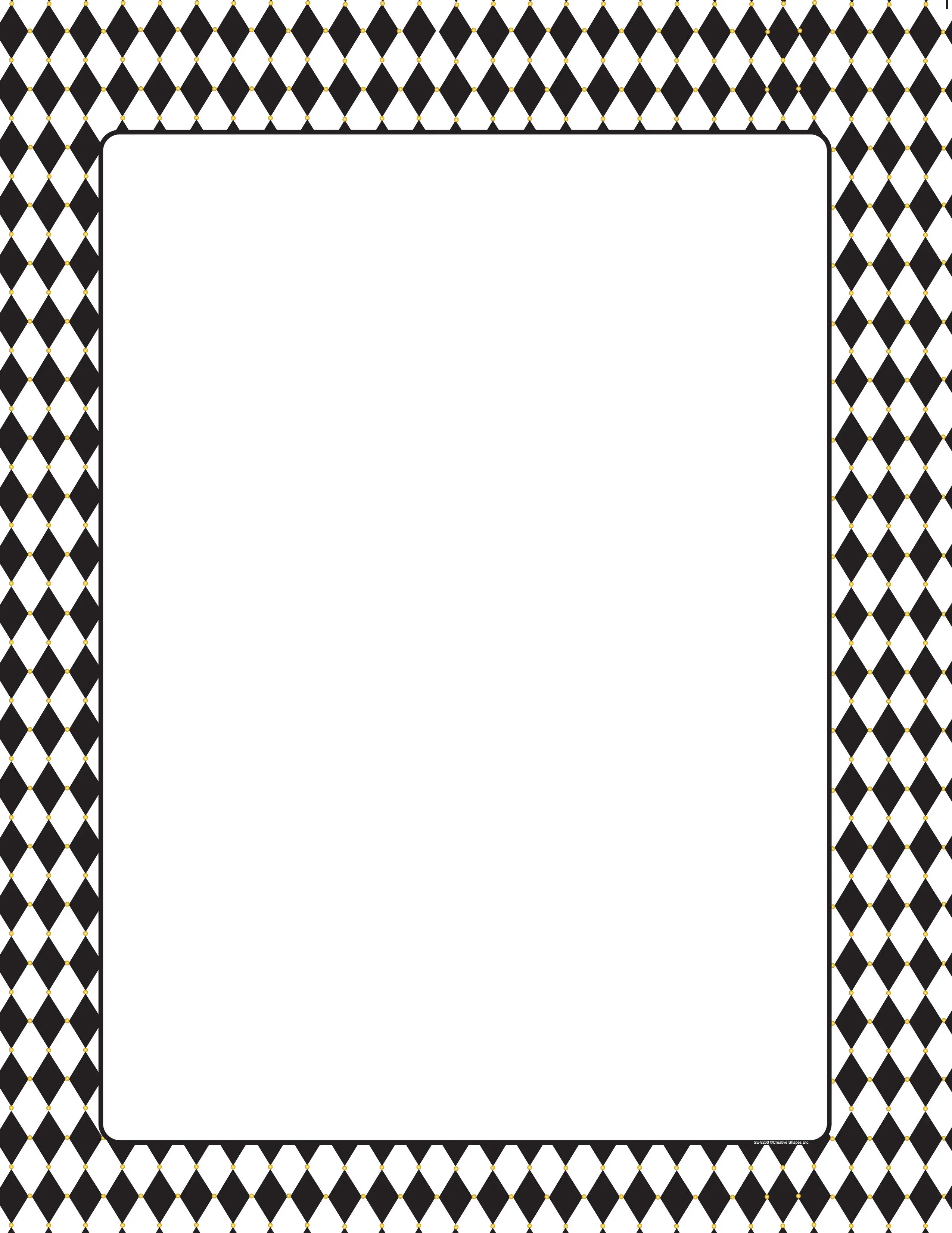 SHAPES ETC. Designer Geometric Paper - Harlequin, Chevron Pattern, 50-Sheet Bundle, 8.5" x 11", Acid-Free Material (Office Stationery Supply)