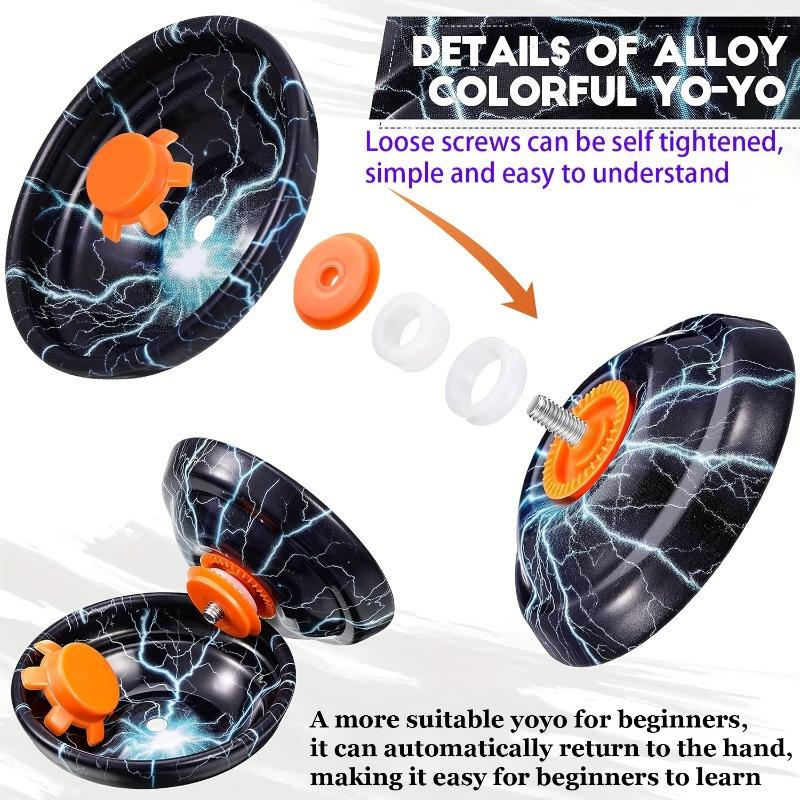 1pc Precision-Crafted High-Speed Metal Yo-Yo with Detachable Strap - Durable Vibrant Colors Dazzling Performance for Beginners - Available in Multiple Colors - Perfect for Outdoor Play and Practice