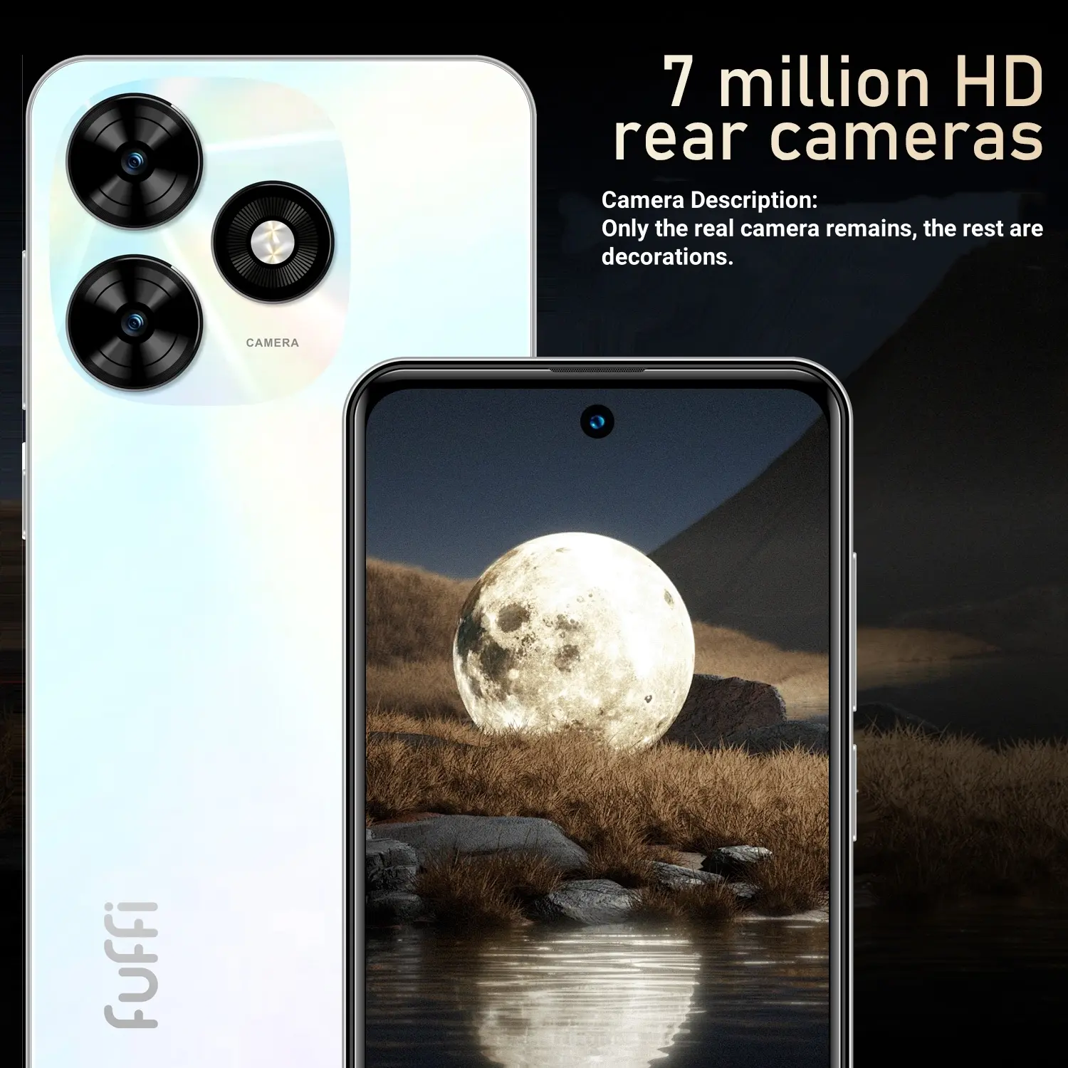 Fuffi 6.56-Inch Android 10 Mobile Smartphone with Smart Unlock, 3